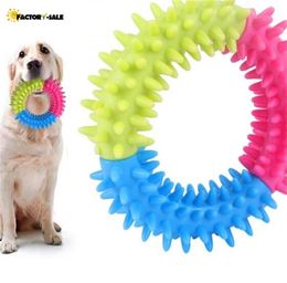 Colourful Dog Toys Pet Traning Products Resistance To Bite Embossment Spinose Ring Tpr Rubber Toys For Dogs Supplies FM314612239