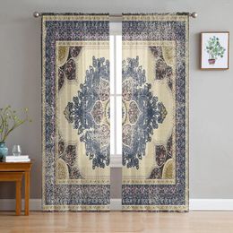 Curtain Vintage Wallpaper Murals Middle Ages Curtains For Living Room Bedroom Kitchen Decoration Window Tulle