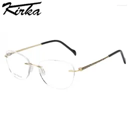 Sunglasses Frames Kirka Titanium Glasses For Woman Man Eyeglasses Rimless Optical Computer Women Eyewear Spectacles