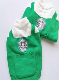 Funny Letter Teddy Sweater Green Strap Dog Coat Fashion Street Cat Sweatshirt Cotton Outdoor Pet Apparel Soft Dog Sweaters9303983