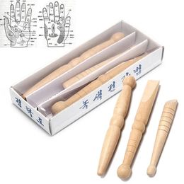 3PCS Long Wooden Spa Muscle Roller Stick Cellulite Blaster Deep Tissue Fascia Trigger Point Release Self Foot Body Massage Tools 240516