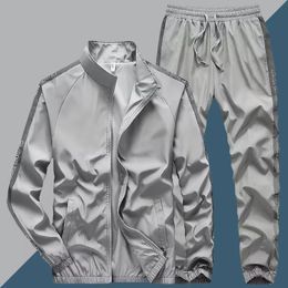 Mens Sportswear Fashion Spring Autumn Sets Training Suit 2 Pieces Set JacketSweatpant Male Casual Tracksuit 240517