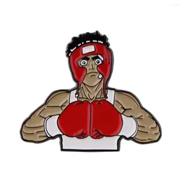 Brooches Boxing Anime Enamel Pin Badges For Men Cool Lapel Pins Backpacks Fashion Jewelry Accessories Gifts