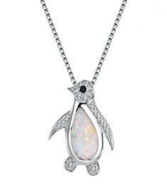 Chains Simple Opal Creative Penguin Animal Necklace Female Romantic Wedding Accessories Holiday Jewellery Gift Whole67258209614819