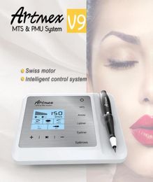 Artmex V9 Digital 2 in 1 Permanent Makeup Tattoo Machine Eyes Rotary Pen MTS PMU touch screen new arrival 20192883211