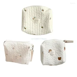 Stroller Parts Stylish Diaper Bag Organizing Pouches For Bag- Multi-pocket Bear Mummy Cotton Clutch Dropship