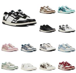 Top Quality Skel Top Low Sneakers Shoes Men Bone Board Leisure Flats Lace-up Platfrom Trainers Luxury Outdoor Couple Sports Comfort Skateboard Walking