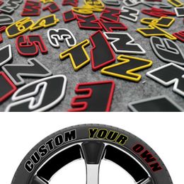 Car Stickers 2.7cm Car Tire Outline Lettering Stickers Auto Tire Decoration Personalized Styling Car Tire Accessories PVC Letters Stickers T240513