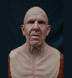 Wig Old Man Mask Halloween Full Latex Face Scary Heaear Horror For Game Cosplay Prom Props 2020 New X08031312967