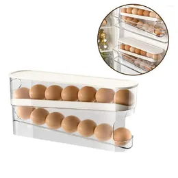 Storage Bottles Slide Style Egg Box Refrigerator Side Door Dedicated Kitchen Anti Drop Layer Double Stackable K1M1
