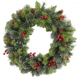 Decorative Flowers Christmas Advent Wreath Artificial Lighting Holiday Art Festival Theme Multifunctional Party Year Decor Props