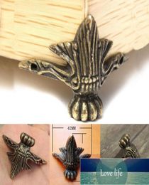 4 Pcslot Antique Brass Jewelry Gift Box Wood Case Decorative Feet Leg Corner Protector DIY Craft Whole3016660