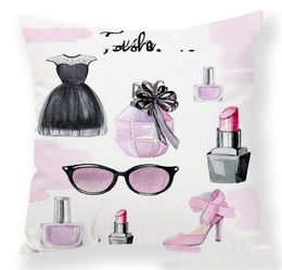 Pillow Case Cross-Border Perfume Bottle Pillow Cover Home Fabric Sofa Cushion Cushion Cover Car Cushion without Heart Simple