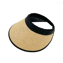 Berets Summer Empty To Straw Hat Casual Sun Hats Woman Wide Brim Anti-Uv Female Outdoor Visor Beach Caps Running Golf Bone Sports Cap
