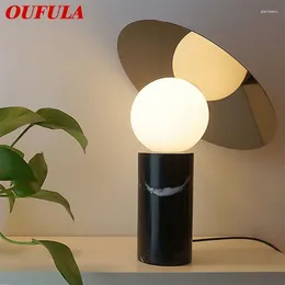 Table Lamps OUFULA Modern Office Light Creative Design Simple Marble Desk Lamp LED Decorative For Foyer Living Room Bedroom