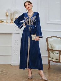 Ethnic Clothing Fashion Muslim Dubai Abaya For Women Modest Maxi Dress Turkey Kaftan Eid Ramadan Caftan Islamic Djellaba Arabic Robe Party