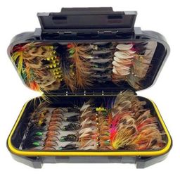 2476PcsSet Mixed Styles Fly Fishing Lure WetDry Nymph Artificial Flies Bait Pesca Tackle Trout Carp Kit 2112222101025