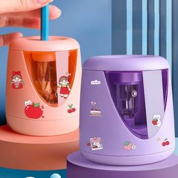 Automatic Electric Pencil Sharpener Cute Multifunction Heavy Duty Mechanical School Primary Students Children Stationery Gift 240515