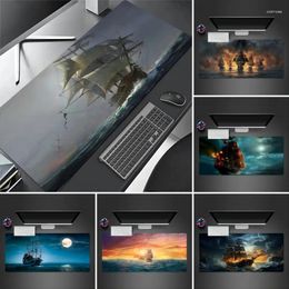 Carpets Pirate Ship Print Mouse Pad For Home Office Laptop Decor Pads Gamer Computer Keyboard Desk Mat Gaming Accessories Mousepads