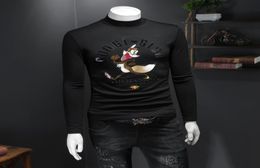 Men039s Embroidered Tops Thickened Long Sleeve TShirts Animal Pattern Printing Plus Size 2022 New High Quality Warm Bottoming 99543966486