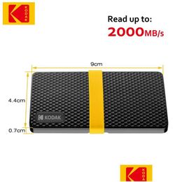 External Hard Drives Kodak Portable Ssd X200 Pro 1Tb 2Tb Nvme Pssd 2000Mb/S 10Gbps Drive 512Gb Externo Usb3.1 Typec For Laptops Ps4 Pc Otyzw