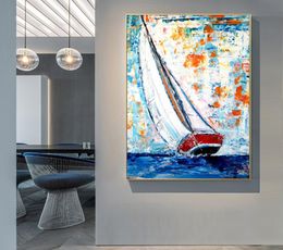 Colourful Boat Wall Pictures For Living Room Canvas Painting Posters And Prints Modern Landscape Home Decor No Frame8268261