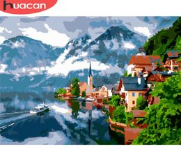 HUACAN DIY Pictures By Number Painting By Numbers City Landscape Drawing On Canvas HandPainted Painting Art Gift Kits Home Decor1139393