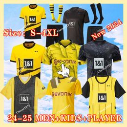 50th 23 24 25 REUS DORTMUND REYNA Soccer Jersey Home 110TH special SCHULZ BRANDT BELLINGHAM REUS SANCHO HALLER HAZARD WITSEL kids Kit football shirt uniforms 3XL 4XL