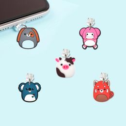 Cell Phone Straps Charms Cute Pig Cartoon Shaped Dust Plug Charging Port Charm Kawaii Anti-Dust Plugs Usb Anti For Stopper Cap Pendant Otsye