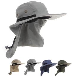 Neck Flap Boonie Hat Fishing Hiking Safari Outdoor Sun Brim Bucket Bush Cap Climbing Hat 4 Colors35132752001165