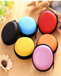 Mix colors Earphone Holder Carrying Hard Bag Box Case For Earphone Headphone Accessories Earbuds memory Card USB Cable5085792