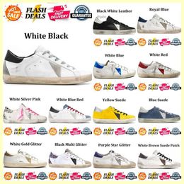 Casual Shoes 2024 Designer Shoes Golden Women Make Old Sneakers Super Star Brand Men New Release Italy Sequin Classic White Do Old Dirty Lace Up Woman Man Casual Shoe