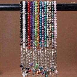 Charm Bracelets Islamic Muslim Prayer Yoga Decompression 8mm Rosary Bracelet 33 Beaded Worship Meditation Bead For Men Women