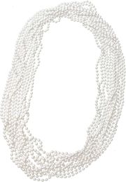 Skelleeen Artificial White Pearl Necklace - Pearl Beaded Necklace Party Gift - Set of 12