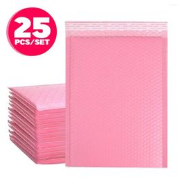 Storage Bags 25pcs/Lot Foam Envelope Self Seal Mailers Padded Envelopes With Bubble Mailing Bag Packages Pink