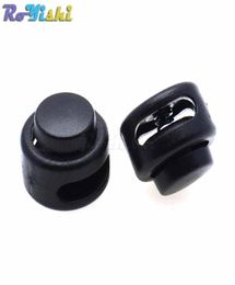 100pcslot Plastic Cord Lock Toggle Stopper Black For Paracord Size11mm12mm3849602