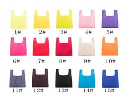 Foldable Shopping Bags Oxford Reusable Grocery Storage Bag Eco Friendly Shopping Bags Tote Bags 19 Colours W35H55cm DH03251543993