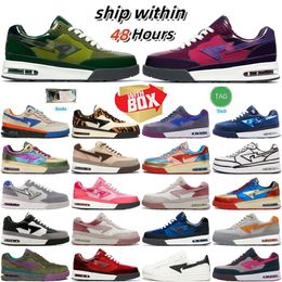 Shoes Sneakers Designer Trainers Sta Mens Womens road Apa Skunk Patent Leather purple Grey Blue Green black white Red Navy Pastel Beige Suede Pink abc camo dark