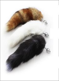 35cm long Fox Tail Anal Plug Metal Butt Plug Anal Sex Toy 7cm 8cm 9cm plug for choice9748448