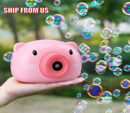 giant bubble Cute Cartoon Pig Camera Baby Bubble Machine Outdoor Automatic Maker Gift for Bath kids toys party stuff FY4091799035