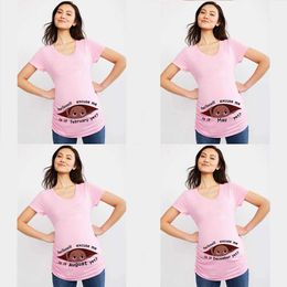 Maternity Tops Tees Excuse Me Is It January Yet 12 Monthes Boys Girls Pregnancy Announcements Tops Tees Cute Pink Maternity Short Sleeve T-Shirts H240518