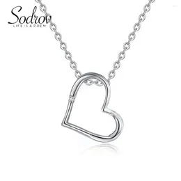 Pendant Necklaces SODROV Classic Fashion Heart Shape For Women Engagement Wedding Daily Jewellery