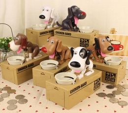 Decorative Objects Figurines 1 X Automated Dog Steal Money Box Piggy Bank Coin Bank For Christmas Gift Kids Birthday Gift 2210214630777
