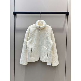 Kvinnors ull blandar JIL23 Autumn Winter Fashion Simple Casual Mångsidig lös förtjockad varm raseribeläggning