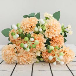Decorative Flowers 10 Artificial Daisy Bouquet Wedding Hands Holding Simulation Living Room Home Decoration Fake