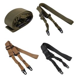 Multifunctional Home Outdoor Nylon belt Adjustable Two Point Tactical Rifle Sling Strap Airsoft Mount Bungee System Kit 1.4m th88