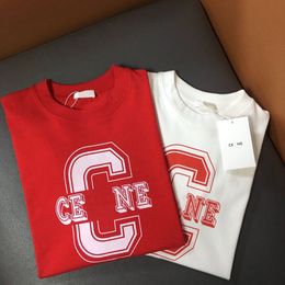 Spring and summer new CE short-sleeved T-shirt men and women with the same big C letter logo printing tide ins all loose fashion casual T-shirt
