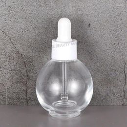 Storage Bottles 2pcs Ball 30ml Dropper Clear Glass Skincare Beauty Cosmetic Packaging Serum Essential Oil Container