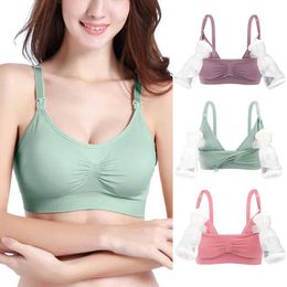 Maternity Intimates Nursing Bra Break Pump Special Pregnant Women Sleeveless Breakfeeding Accessories Pumping can be worn all day H240517