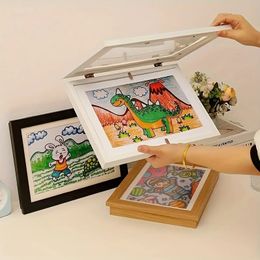 Kids Art Frames Magnetic Front Open Changeable Display Home Decor Frametory For Poster Po Drawing Paintings Pictures 240517